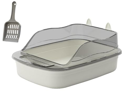 Baoblaze Bac Litière pour Chat - Grande Caisse pour Chats Adultes et Chatons