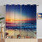 ANHOPE Sonnenaufgang Ozean Strand Vorhänge mit Ösen Blickdichte Gardinen Blackout Curtain Thermo Vorhang Weich Schlafzimmer Wohnzimmer Verdunklungsvorhänge 2er Set H 183 x B 140 cm