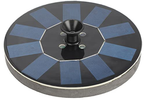 Yusat Solar Springbrunnen Rund 1.4W Schwimmender Solar Landschaft Brunnen mit Lichtern Pool Teich Garten Dekoration Schwarz, Yusatn3g6bktfd8