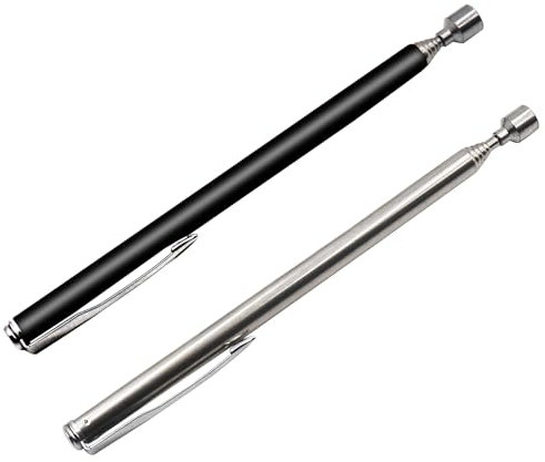WANYI Teleskopmagnet Stabmagnet Einstellbar 12.6cm bis 65cm Edelstahl Ausziehbar Teleskop Magnetstab Werkzeug Telescopic Magnetic Pick-Up Tool -Bis Zu 1.5lb Tragkraft (2 Stück)