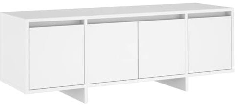 Gecheer TV Cabinet White 120x30x40.5 cm Engineered Wood TV Cabinet