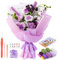 Iuuidu Häkelset für Anfänger, Blumenstrauß-Häkelset, Rose, Häkel-Starter-Set für Anfänger mit Schritt-für-Schritt-Video-Tutorials für Geburtstag, Jahrestag, Geschenk, Heimdekoration (lila)