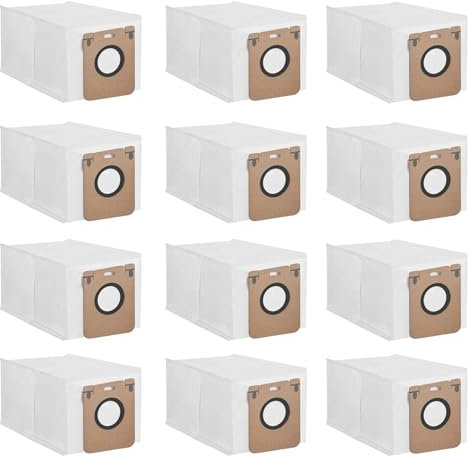 12 Pièces Kit d'accessoires pour Dreame D10 Plus, 12 Sacs d'aspirateur, Ensembles d'accessoires compatibles avec Dreame D10 Plus