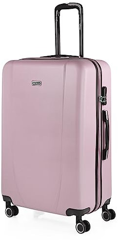 ITACA - Maletas Grandes De Viaje Rígidas Ligeras con 4 Doble Rueda 360° Maleta Grande 23 Kilos Alta Resistencia Maleta XL Duradera, Rosa