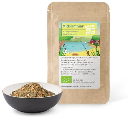 Direkt vom Feld® Midsommar | Sommerfrische für deine Küche | BIO, ganze Gewürze | 20g Probiertüte