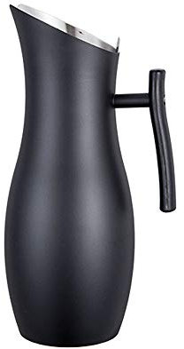 Pichet D'eau Cruche Théière De Carafe, Pot à Lait, 18/10 En Acier Inoxydable Pour Servir De L'eau, Des Jus De Fruits, Du Thé Glacé Et D'autres Boissons Froides (Noir,2L)