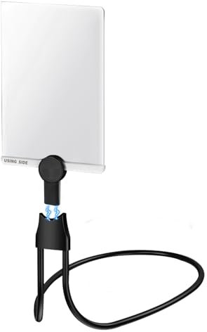 QAMIC 5X Leselupe Einstellbar Große Vergrößerungsglas mit Flexiblem Schwanenhals Lesen Zum Von Kleingedrucktem und für Sehschwache Senioren
