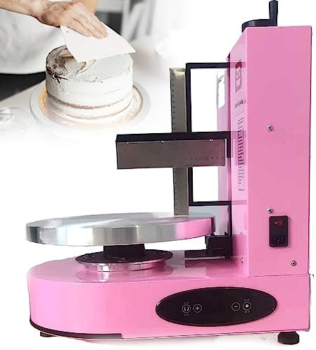 MáQuina AutomáTica Para Pasteles Con Plato Giratorio, MáQuina AutomáTica Para Esparcir Crema Para Pasteles De CumpleañOs, MáQuina Para Alisar Esparcidores De Crema,Pink