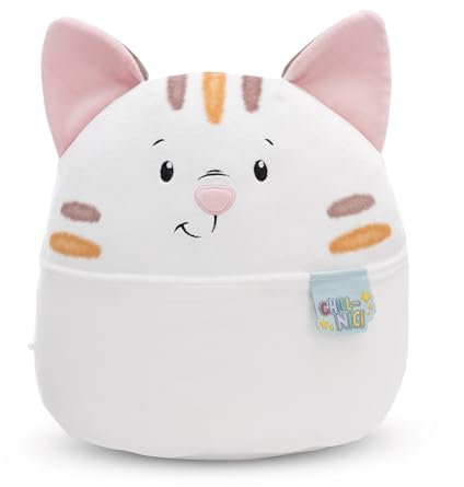 NICI Kuscheltier Chill Katze 20cm - beige - Stofftier aus weichem Plüsch, niedliches Plüschtier zum Kuscheln und Spielen, für Kinder & Erwachsene, tolle Geschenkidee | 61790