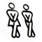codiarts. Türschild 3D | Toilette | WC - Gäste WC | Bad | Acrylglas Laser geschnitten | selbstklebend (WC-Gender03)