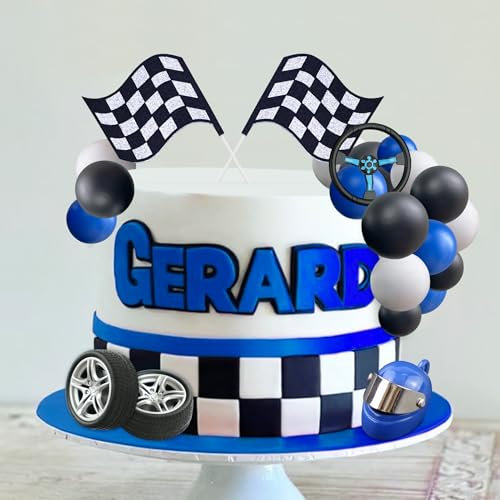 Blaue Dirt Bike Kuchendekoration Motocross Motorrad Party Dekorationen Motorrad Mann Geburtstag Dekoration für Dirt Bike Babyshower