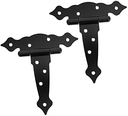 IWOWHERO 2pcs Heavy Duty Door Hinges for Shed Door Gate Kit Screws Included for Wooden Gate Garden