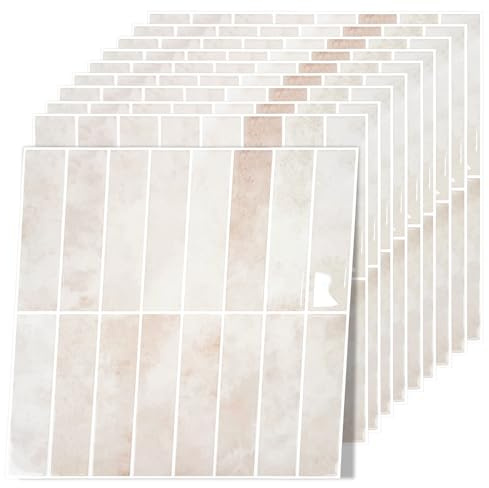 3D Stickers de carrelage, 10 pièces autocollantes épaisses pour cuisine, carreaux muraux autocollants, carreaux adhésifs pour cuisine détachables, pour salle de bain, cuisine, décoration murale