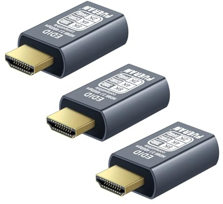FUERAN 4K 120Hz HDMI 2.1 Dummy Plug,Virtual Display Emulator,displayport Dummy Plug 4k 120hz,Headless Ghost Display Adapter,8K 30Hz EDID Monitor 3840x2160@120HZ(8K/30Hz-4K/120Hz-3P)