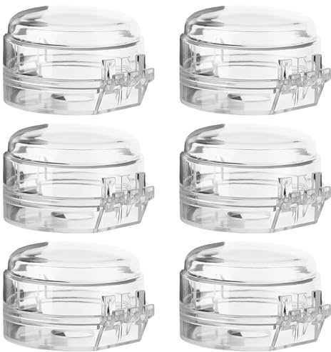 NiceNaiils 6 Pcs couvercles de boutons de cuisinière à gaz améliorés pour la sécurité des enfants, taille universelle pour bouton de cuisinière à gaz, protection contre les bébés (Transparent)