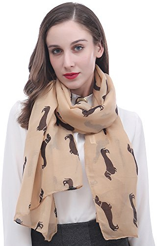 Lina & Lily Dackel Dachshund - Damen Schal Tuch mit Hundemotiv
