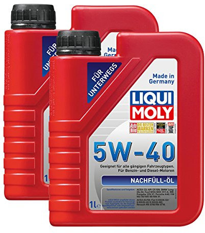 2x LIQUI MOLY 1305 Nachfüll Öl Motoröl 5W-40 1L
