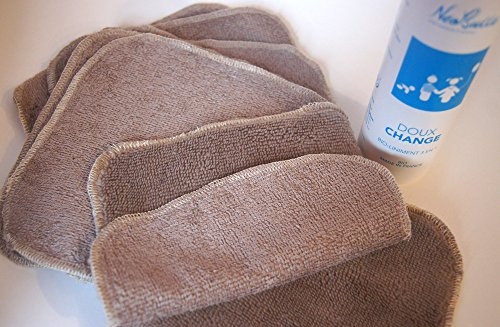 lot de 5 lingettes lavables en bambou et coton Néobulle