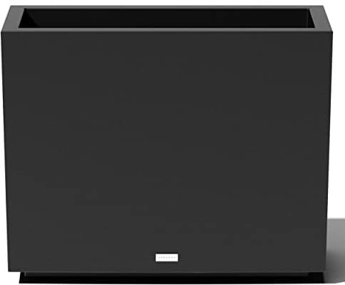 Veradek Block Series Medium Indoor/Outdoor Span Planter (24 H x 12 W x 30 L, Black)