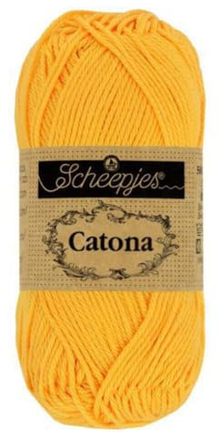 Scheepjes - Scheepjes 208 Gelb Gold Catona Garn - 1x50g