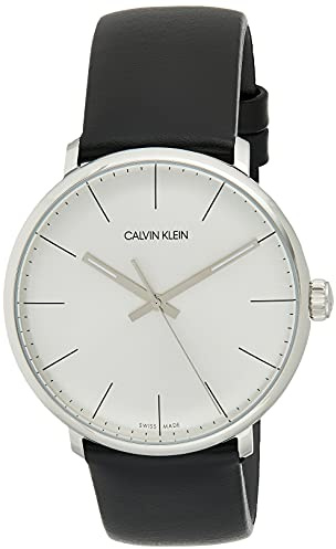 Calvin Klein Armbanduhr Leder Schwarz/Silber 40mm