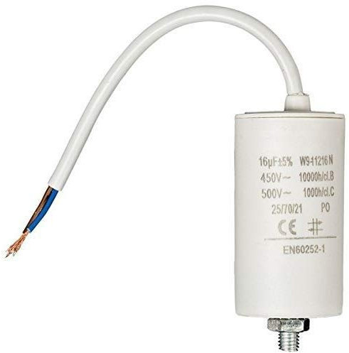 CABLEPELADO Condensateur de démarrage pour moteur électrique | Condensateur permanent | monophasé | Câble de connexion | Convient pour pompes, compresseurs, machines à laver, machines à air | 450 VAC