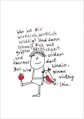 karindrawings Postkarte Besinnliches Was ist Dir wiklich, wirklich wichtig?