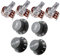 4PCS A250K + B250K Gitarren Potentiometer, mit 4Pcs E-Gitarre Control Regler Volumen Regler Tone Knöpfe Potiknöpfe