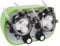Grothen Pompe doseuse DC 12 V avec vitesse de rotation variable et grand débit Pompe péristaltique pour analyse de laboratoire d'aquarium à vide avec 2 têtes de pompe (tube de 1 x 3 mm)