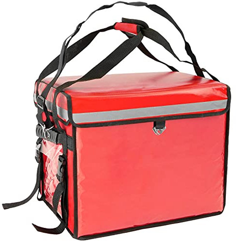 CityBAG - Isothermer Rucksack 45 x 35 x 33 cm rot für Grillabende und Lieferung von Lebensmittelbestellungen