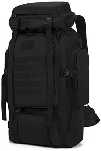 TianYaOutDoor Camping Hikingh Sac à Dos randonnée, Noir, 70L Mixte
