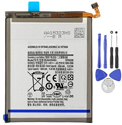 Akku kompatibel mit Samsung A20 A202 - A30 A305 - A50 A505 EB-BA505 Hohe Kapazität 4000 mAh inklusive Demontage-Set