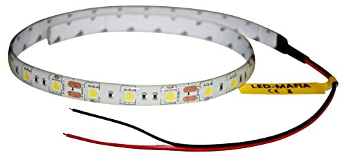 LED Streifen 24V - 30 50 60cm 1m 2m 3m - weiß blau rot grün - Kabel Beleuchtung Stripe 5050 (blau, 0,5m - m/15,98€)