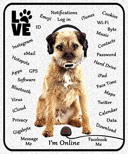 Car-Pets Ltd Border Terrier Dog Lovers Gift Mouse Pad. Unique Non-Slip Rubber Mat for Office and Home. Multicolor