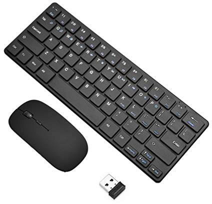 VENTDOUCE Wireless Keyboard & Mouse Combo - 2.4GHz Silent USB Full-size Keyboard & Mouse Set For PC & Laptops
