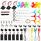 Sntieecr 6 Set 131 PZ Kit Motori DC, Mini Motore Elettrico 1.5-3V 15000 RPM con 66 PZ Ingranaggi in Plastica, Elica Albero, Lampadine, Buzzer Sounder, Kit Esperimento Scientifico per Bambini