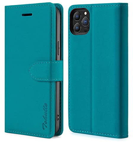 TOHULLE Case for iPhone 13 Pro, Premium PU Leather Wallet Case with Card Holder Kickstand Magnetic Closure Flip Folio Case Cover for iPhone 13 Pro (6.1 Inch) - Blue