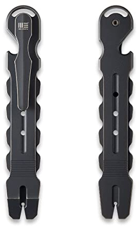 WeKnife Gesila A-08A Mini-Flachstemmeisen, Multifunktions-EDC-Titan-Werkzeug, Nagelzieher, Überlebensöffner, rutschfest und korrosionsbeständig, A-08A (schwarz), 1 Stück