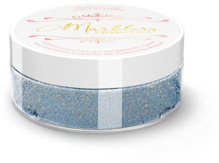 MARBLERS Cosmetic Grade Glittery Mica Powder [Starry Night Blue] 0.14oz (4g) | Glica | Non-Toxic | Vegan | Cruelty-Free | Eyeshadow, Nail Polish, Nail Art | Festival, Rave & Party Makeup | Body & Face