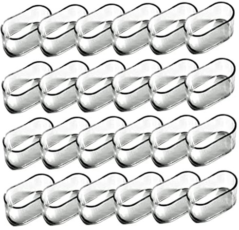NIDONE 24PCS klare ovale Stuhlbeinkappen Silikon-Möbelbein-Bodenschutzabdeckungen vor Kratzern und Geräuschen (25x50mm)