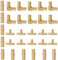 GUOFIS (30 Stück) 1,27 cm PEX-Armaturen, 90 Grad Winkel (10 Stück) + T-Stück (10 Stück) + gerade Kupplung (10 Stück), Pex Messing Crimp Fitting Combo für PEX Rohranschluss in Sanitärarbeiten