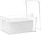 zoocatia Farmhouse Laundry Dryer Sheet Holder Clear Detergent Pods Container Dryer Balls Dispenser with Lid, Organization and Storage Box for Laundry Room, Bedroom, Desk