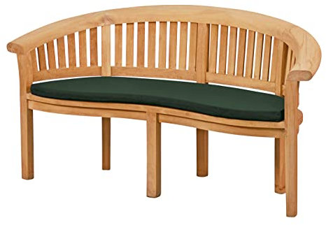 Kai Wiechmann Auflage Bananenbank Gartenbank Polster geschwungen 139 x 49 cm grün Premium