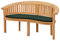 Kai Wiechmann Auflage Bananenbank Gartenbank Polster geschwungen 139 x 49 cm grün Premium