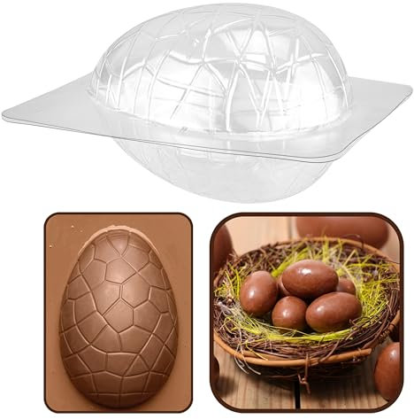 Jumbo Easter Egg Mould 3D – Large Dinosaur Egg Chocolate Mold, BPA-Free Plastic, Nonstick, Reusable, Food-Grade Material, Easy Release, Perfect for DIY Easter Treats – Size 16cm x 10.5cm