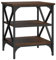 vidaXL Table d'Appoint, Table Basse avec Rangement, Bout de Canapé Salle de Séjour Salon, Industriel, Chêne Marron Bois d'Ingénierie