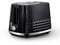 Tower T20082BLK Solitaire 2 Slice Toaster Black Chrome Accents, 850W, Black