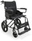 WELLCORE Faltbarer Transfer-Rollstuhl, Stahlrahmen, leicht und kompakt, solide Räder, Handgriffbremsen, klappbare Rückenlehne, Sitzbreite 46 cm, bis zu 100 kg