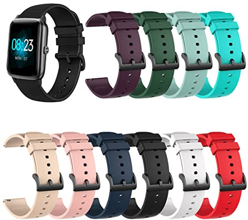 RuenTech Correa de reloj compatible con Tisoutec/Poounur/Nerunsa/Sudugo/Cuteluding/AKUMAKA. Correa de 22 mm para relojes de 1,85, para accesorios P66