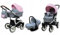 BabyLux® Bambimo Kinderwagen Set 3 in 1 - Optimal - incl. Babywanne, Buggy Sportsitz, Auto-Babyschale - Autositz - Kinderwagenset - Kombikinderwagen mit Wickeltasche, Regenschutz usw.